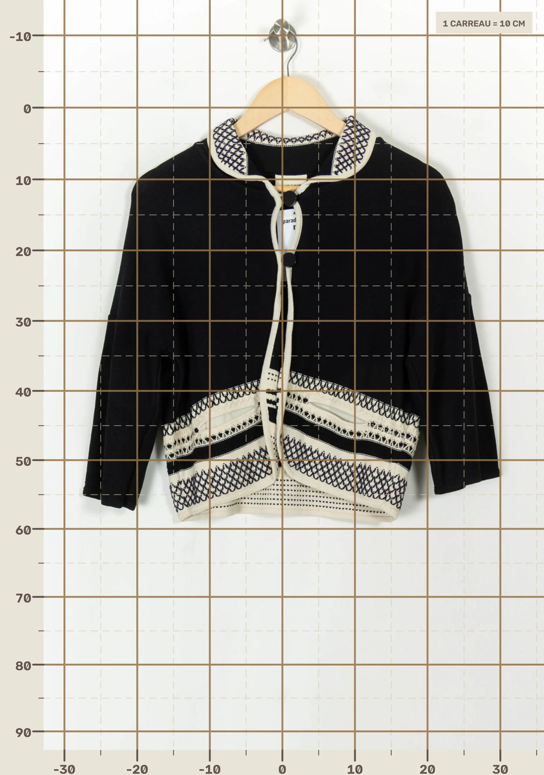 Gilet Bleu et Blanc - Taille M/38 de la marque Rodier | PARAD120296 - Vendu par Paradigme - Image 4