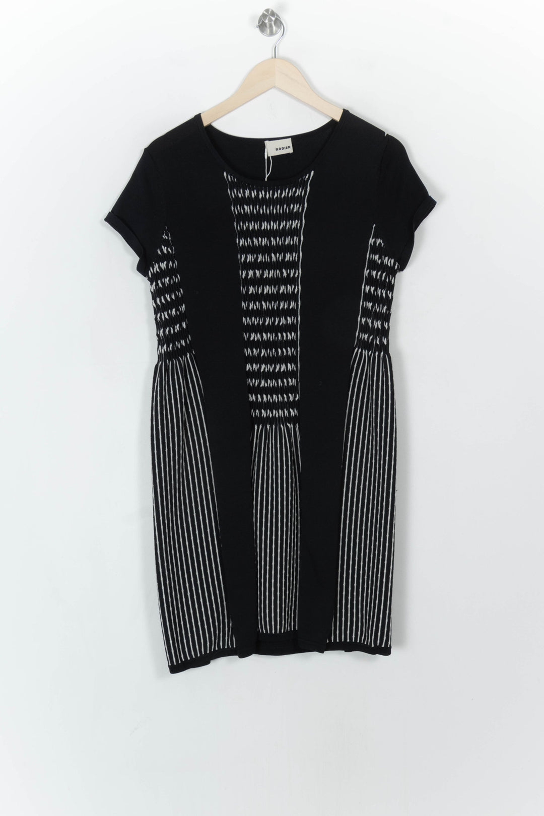 Robe Midi Noire et Blanche - Taille L/40 de la marque Rodier | PARAD120297 - Vendu par Paradigme - Image 2