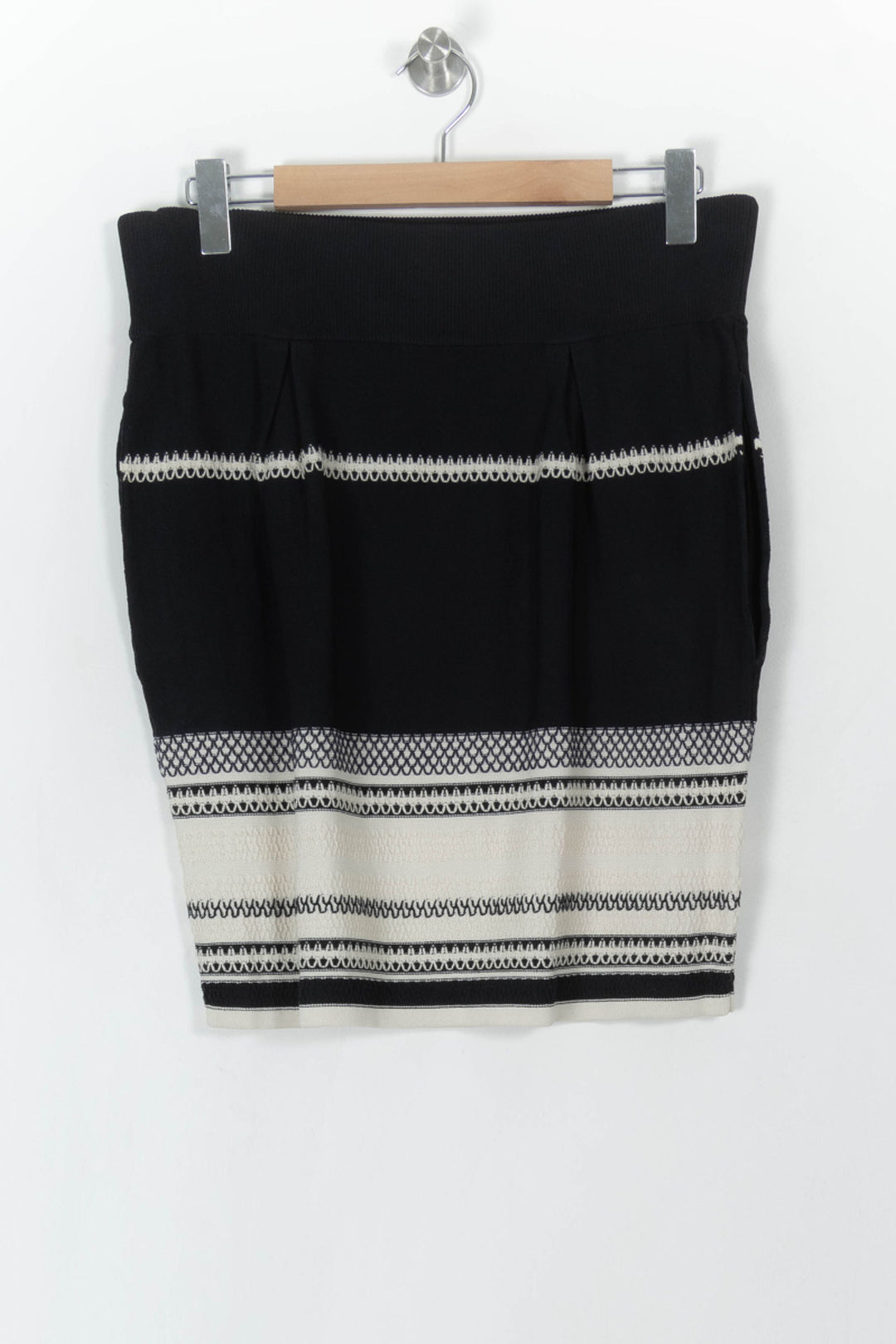 Jupe Courte Noire et Blanche - Taille L/40 de la marque Rodier | PARAD120298 - Vendu par Paradigme - Image 5