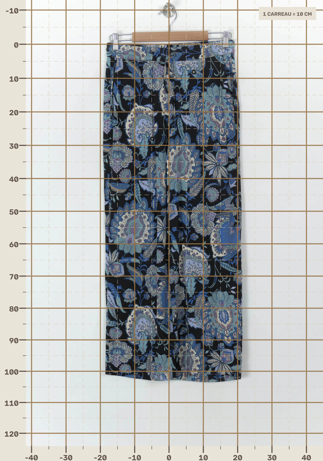 Pantalon Large Bleu et Noir - Taille M/38 de la marque La Fée Maraboutée | PARAD120299 - Vendu par Paradigme - Image 4