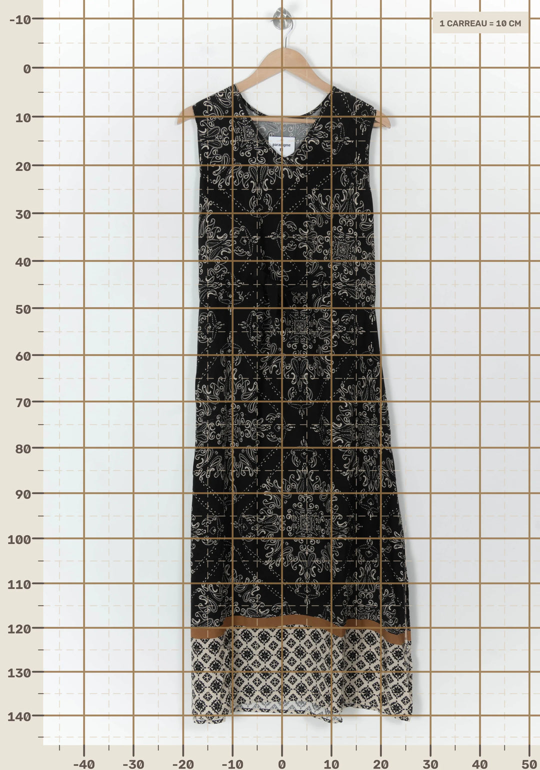 Robe Noire et Blanche - Taille M/38 de la marque La Fée Maraboutée | PARAD120301 - Vendu par Paradigme - Image 4