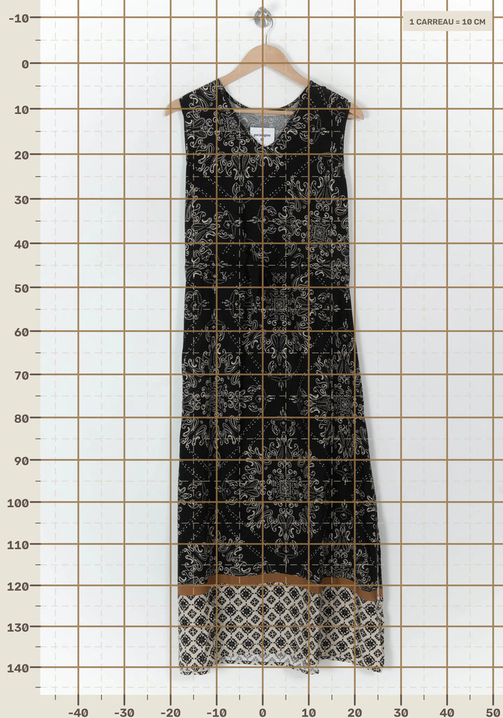 Robe Noire et Blanche - Taille M/38 de la marque La Fée Maraboutée | PARAD120301 - Vendu par Paradigme - Image 4