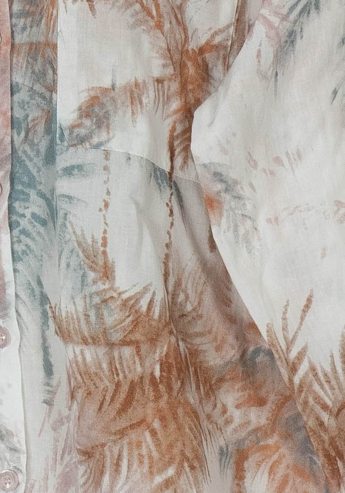 Chemisier Beige et Bleu - Taille M/38 de la marque La Fée Maraboutée | PARAD120307 - Vendu par Paradigme - Image 3