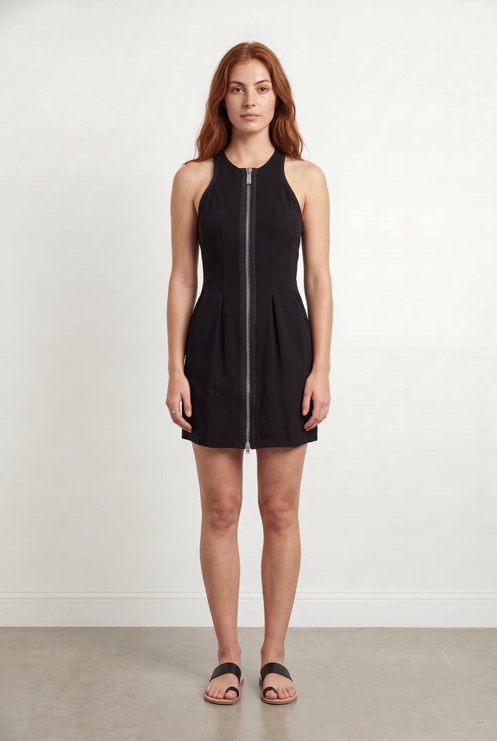 Robe Zippée Noire - Taille S/36 de la marque Maje | PARAD120319 - Vendu par Paradigme - Image 1
