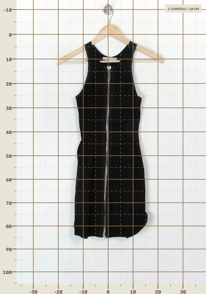 Robe Zippée Noire - Taille S/36 de la marque Maje | PARAD120319 - Vendu par Paradigme - Image 4