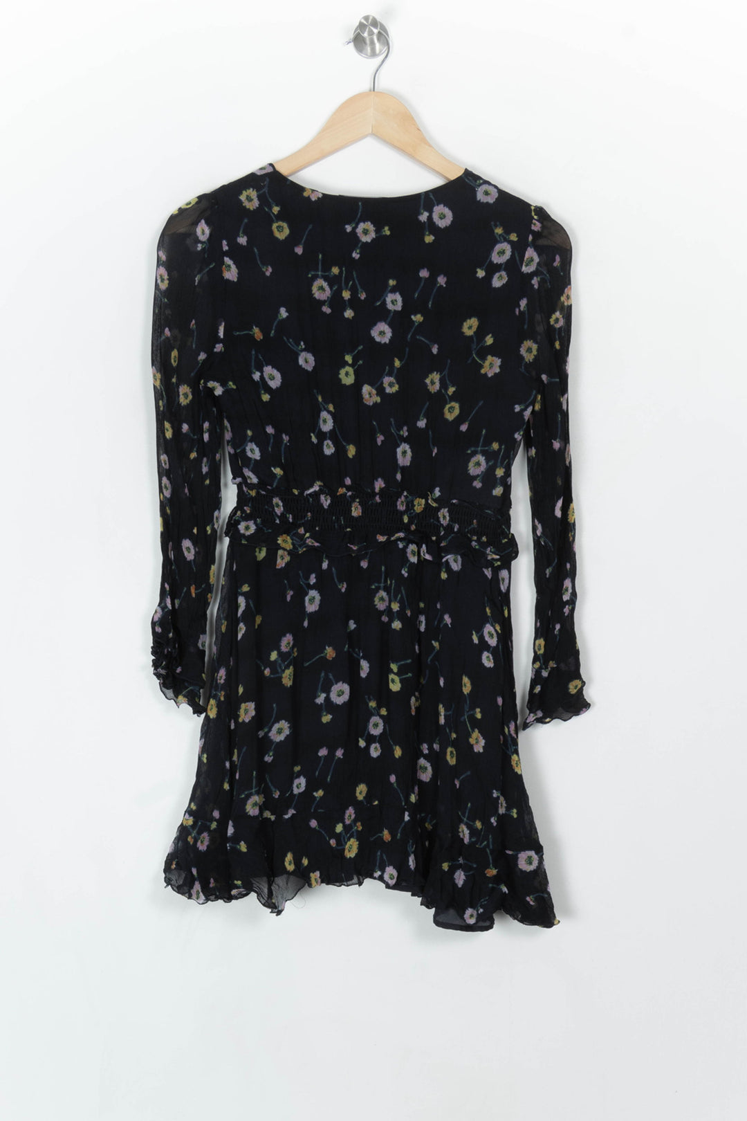 Robe Fleurie Noire et Jaune - Taille S/36 de la marque The Kooples | PARAD120320 - Vendu par Paradigme - Image 5