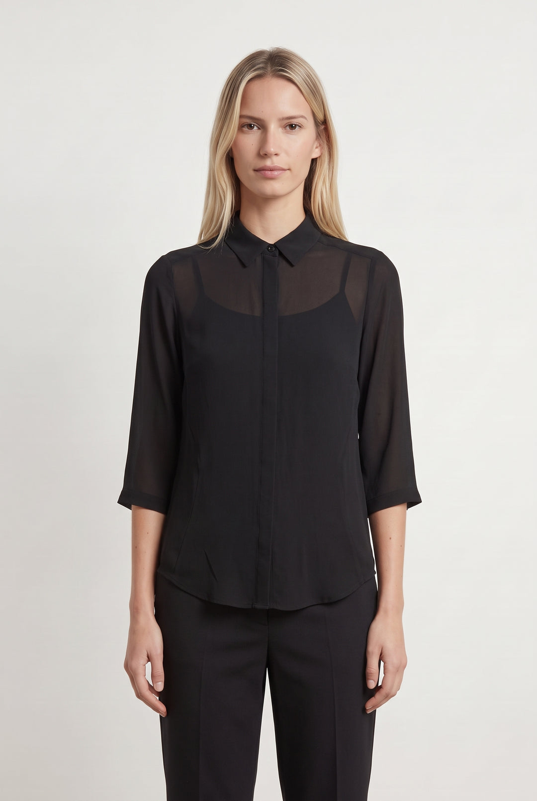Chemise Noire - Taille XS/34 de la marque The Kooples | PARAD120322 - Vendu par Paradigme - Image 1
