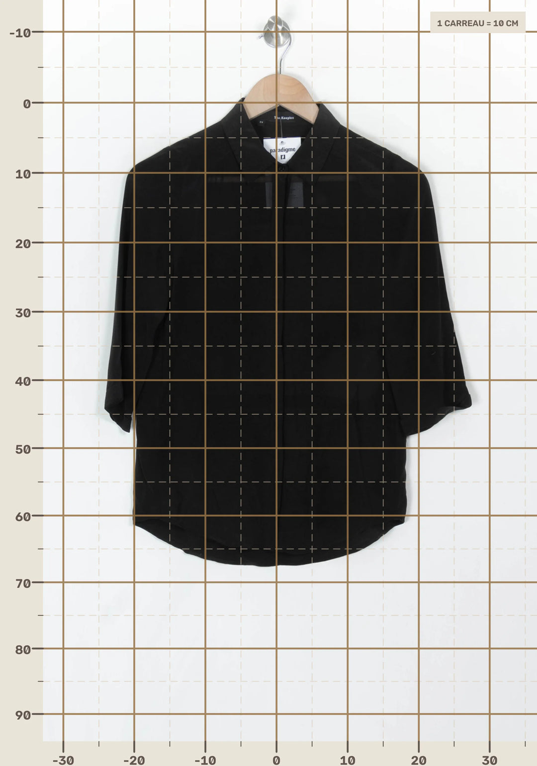 Chemise Noire - Taille XS/34 de la marque The Kooples | PARAD120322 - Vendu par Paradigme - Image 4