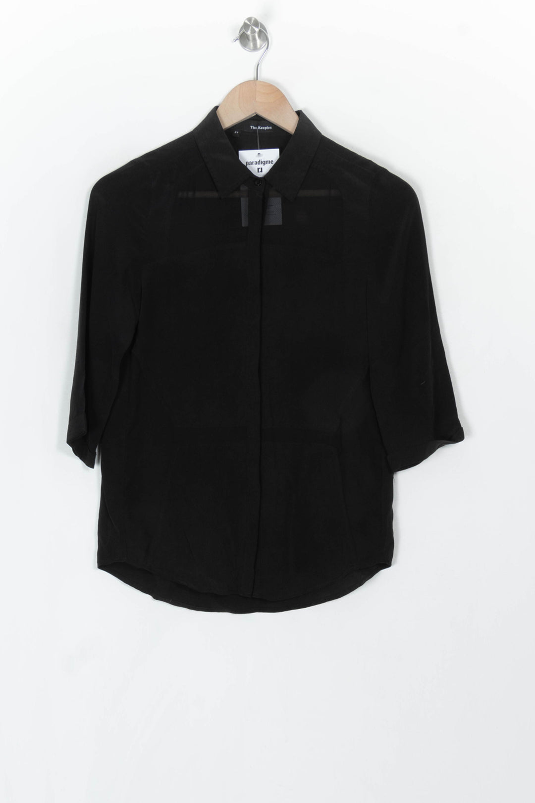 Chemise Noire - Taille XS/34 de la marque The Kooples | PARAD120322 - Vendu par Paradigme - Image 2