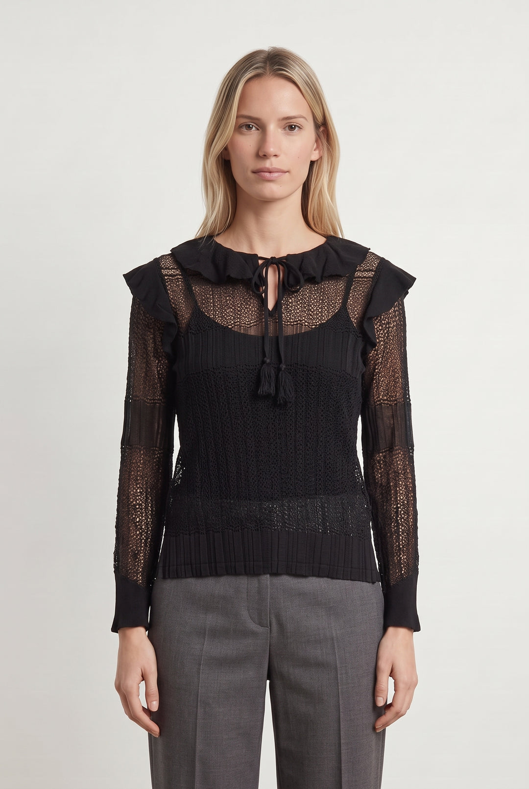 Blouse Noire - Taille S/36 de la marque Maje | PARAD120323 - Vendu par Paradigme - Image 1