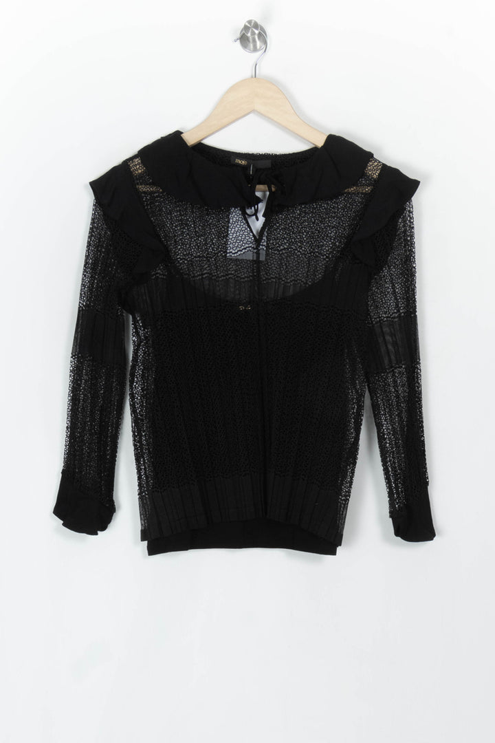Blouse Noire - Taille S/36 de la marque Maje | PARAD120323 - Vendu par Paradigme - Image 2