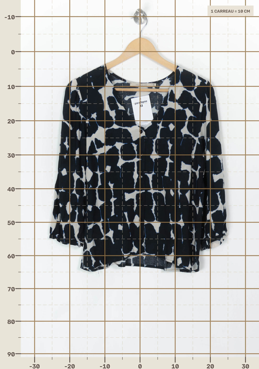Blouse Bleu et Blanc - Taille M/38 de la marque La Fée Maraboutée | PARAD120325 - Vendu par Paradigme - Image 4