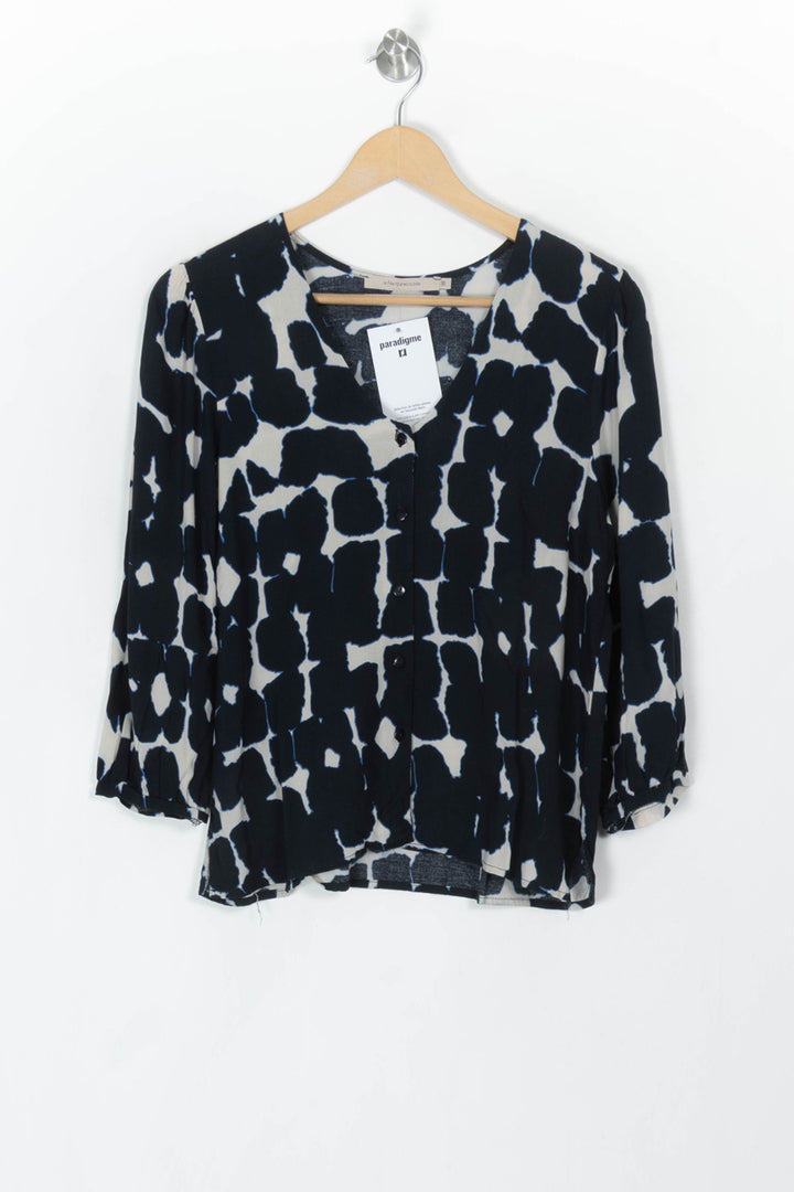 Blouse Bleu et Blanc - Taille M/38 de la marque La Fée Maraboutée | PARAD120325 - Vendu par Paradigme - Image 2
