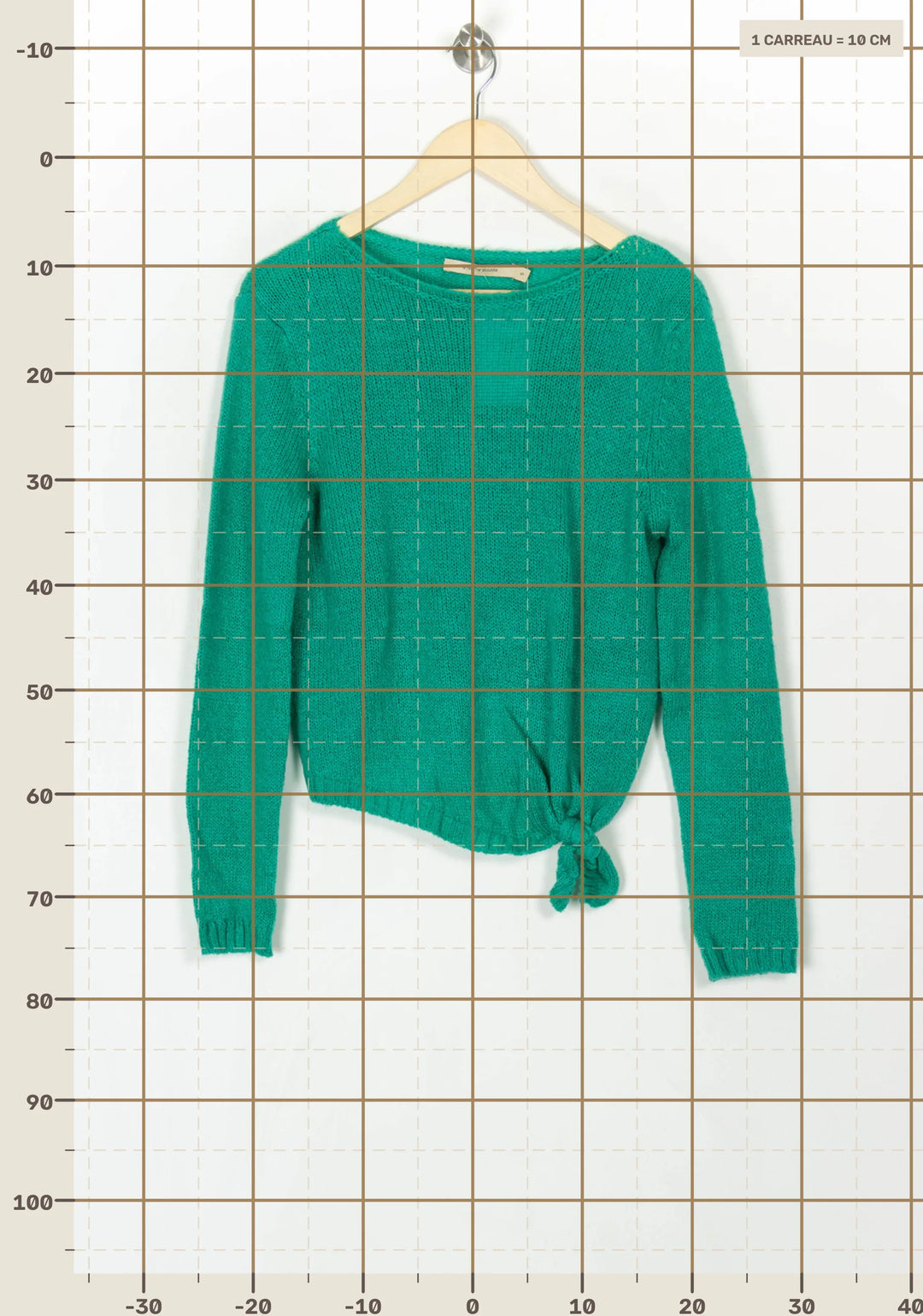 Pull Vert - Taille S/36 de la marque La Fée Maraboutée | PARAD120326 - Vendu par Paradigme - Image 4