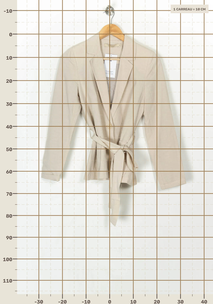 Blazer Beige - Taille S/36 de la marque La Fée Maraboutée | PARAD120327 - Vendu par Paradigme - Image 4