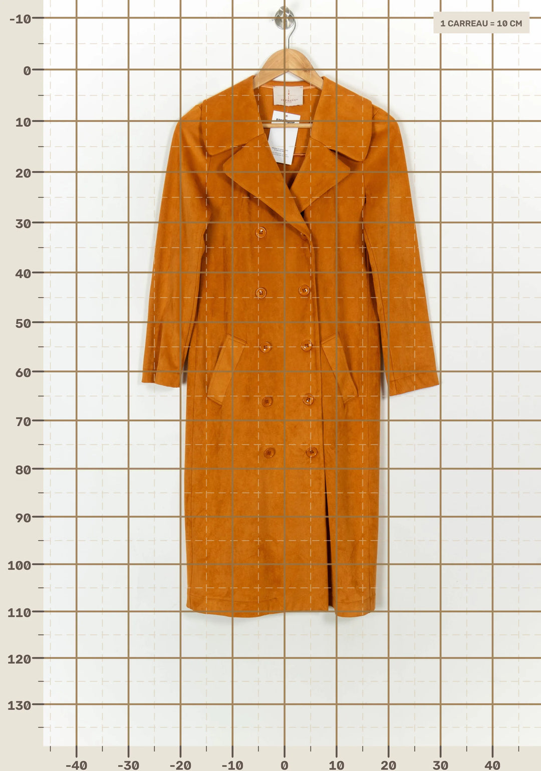 Trench Orange - Taille S/36 de la marque Imprevu | PARAD120344 - Vendu par Paradigme - Image 4