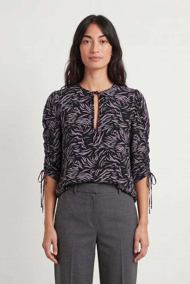 Blouse Noire et Violette - Taille S/36 de la marque The Kooples | PARAD120351 - Vendu par Paradigme - Image 1