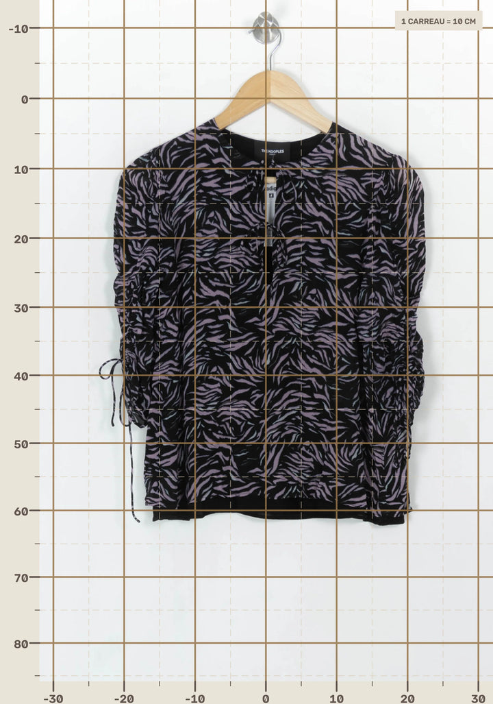 Blouse Noire et Violette - Taille S/36 de la marque The Kooples | PARAD120351 - Vendu par Paradigme - Image 4