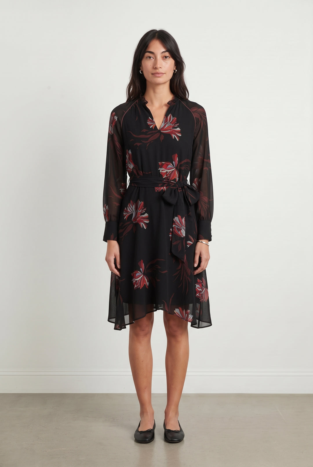 Robe Portefeuille Noire et Rouge - Taille S/36 de la marque One Step | PARAD120352 - Vendu par Paradigme - Image 1