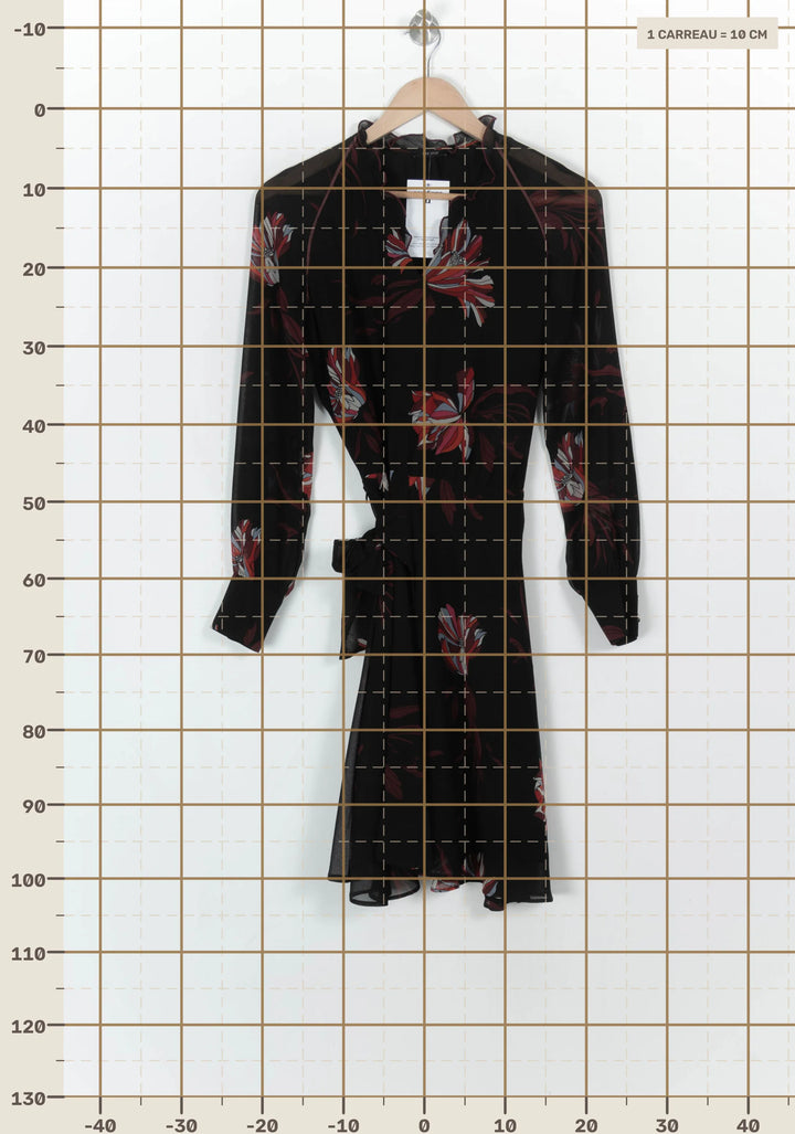 Robe Portefeuille Noire et Rouge - Taille S/36 de la marque One Step | PARAD120352 - Vendu par Paradigme - Image 4
