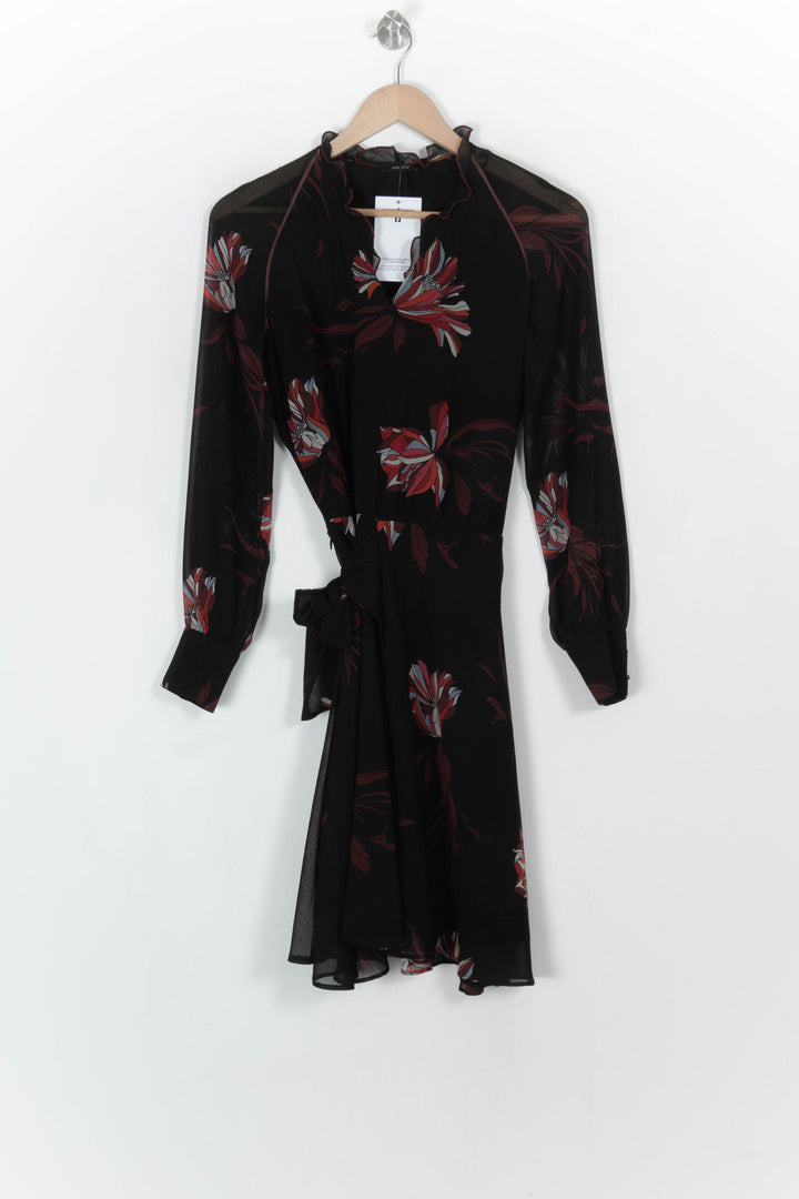 Robe Portefeuille Noire et Rouge - Taille S/36 de la marque One Step | PARAD120352 - Vendu par Paradigme - Image 2
