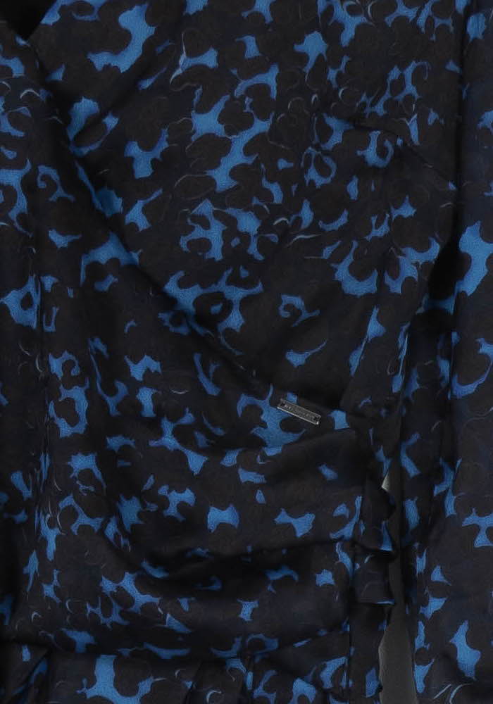 Robe Portefeuille Bleu et Noir - Taille S/36 de la marque IKKS | PARAD120354 - Vendu par Paradigme - Image 3