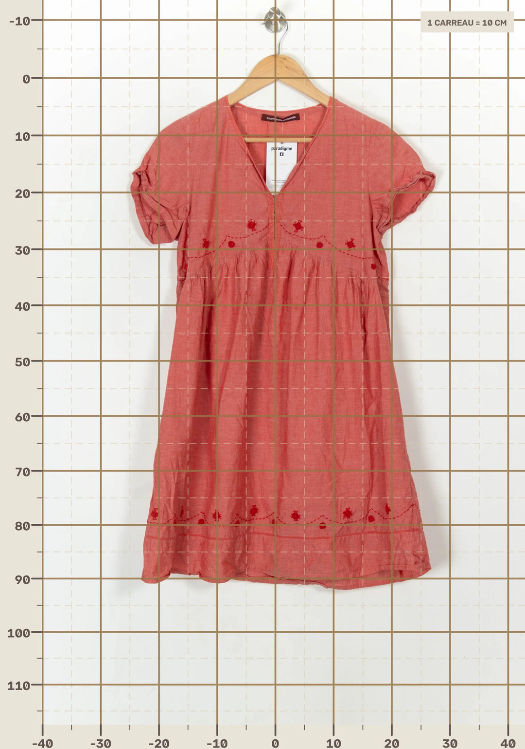 Robe Courte Rouge - Taille S/36 de la marque Comptoir des Cotonniers | PARAD120357 - Vendu par Paradigme - Image 4