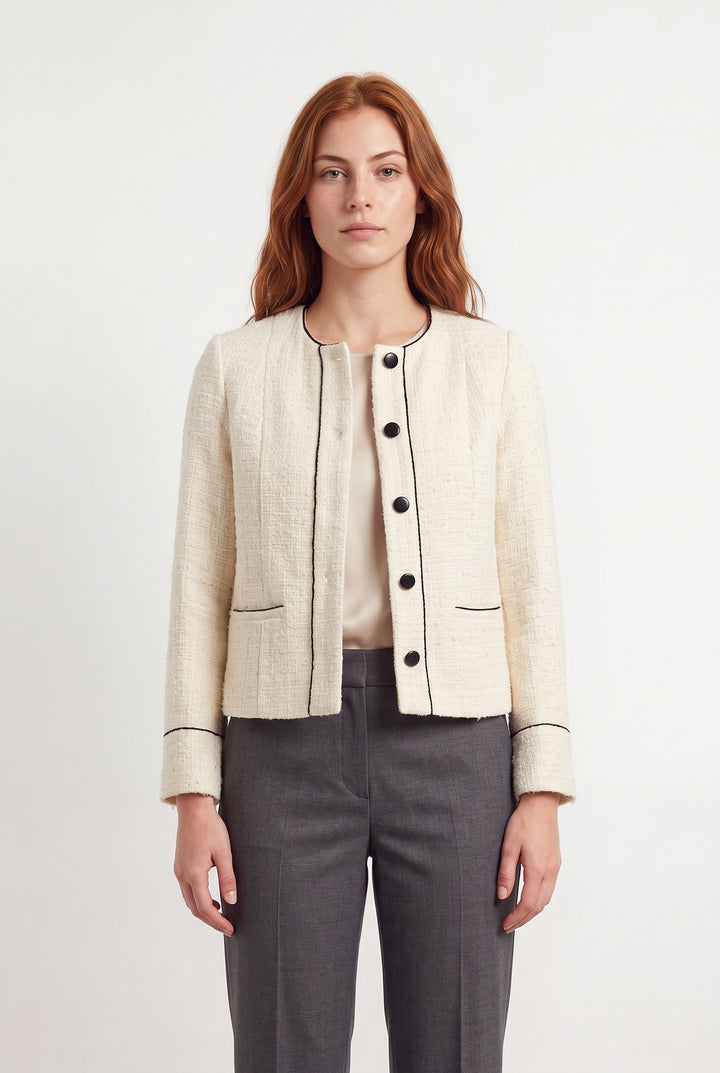 Veste Blanche et Noire - Taille M/38 de la marque Gerard Darel | PARAD120360 - Vendu par Paradigme - Image 1