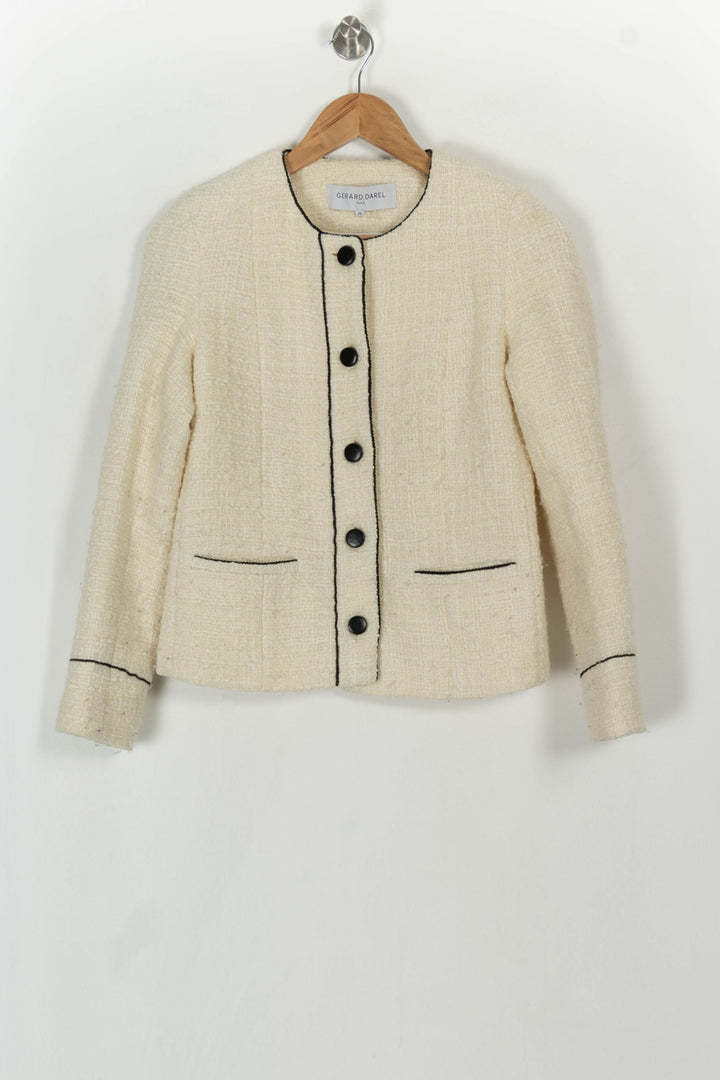 Veste Blanche et Noire - Taille M/38 de la marque Gerard Darel | PARAD120360 - Vendu par Paradigme - Image 2