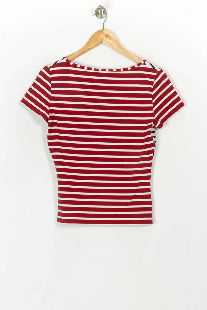 Tee-shirt Rayé Rouge Blanc et Bleu - Taille L/40 de la marque Maison 123 | PARAD120363 - Vendu par Paradigme - Image 5