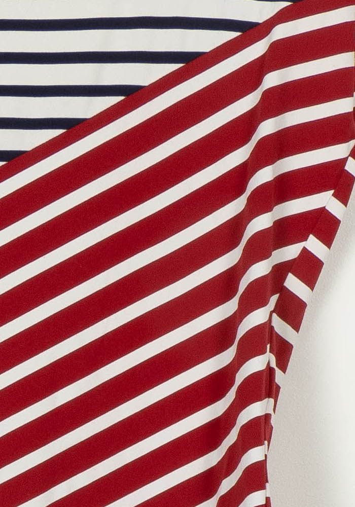 Tee-shirt Rayé Rouge Blanc et Bleu - Taille L/40 de la marque Maison 123 | PARAD120363 - Vendu par Paradigme - Image 3