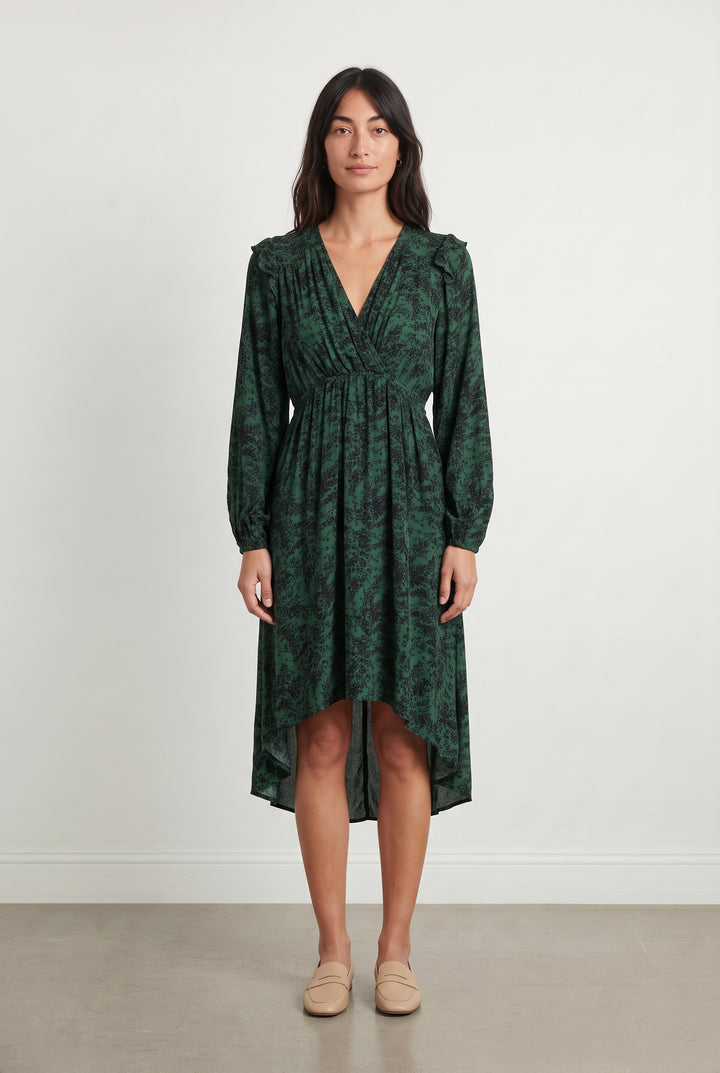 Robe Longue Verte et Noire - Taille M/38 de la marque Sud express | PARAD120364 - Vendu par Paradigme - Image 1