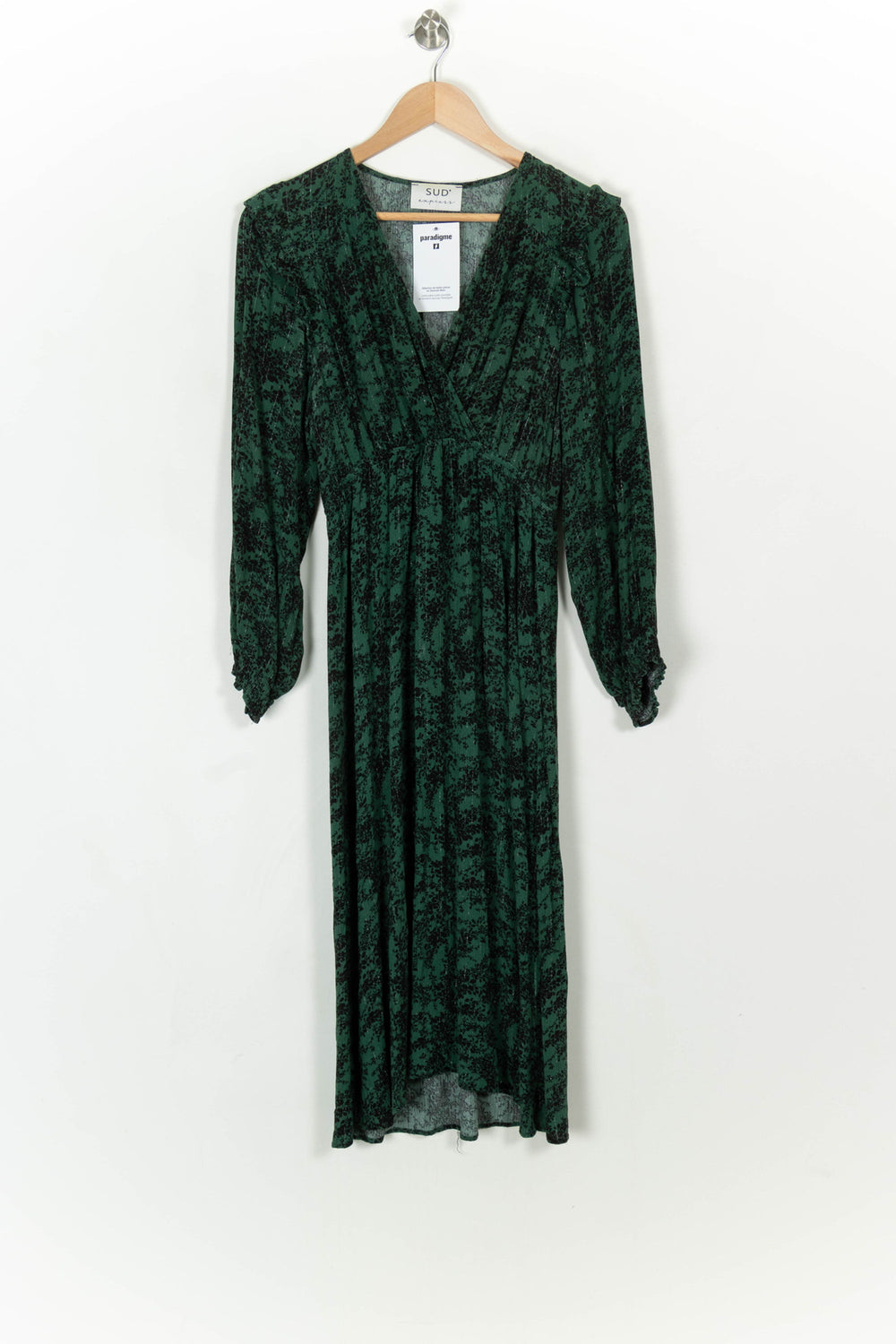 Robe Longue Verte et Noire - Taille M/38 de la marque Sud express | PARAD120364 - Vendu par Paradigme - Image 2