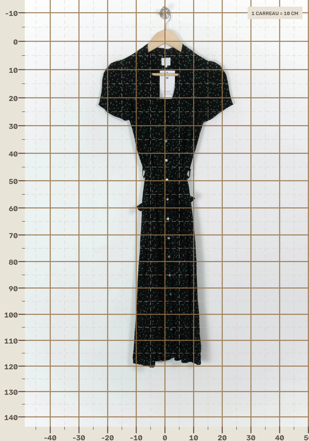 Robe Chemise Noire et Verte - Taille S/36 de la marque Karl Marc John | PARAD120375 - Vendu par Paradigme - Image 4