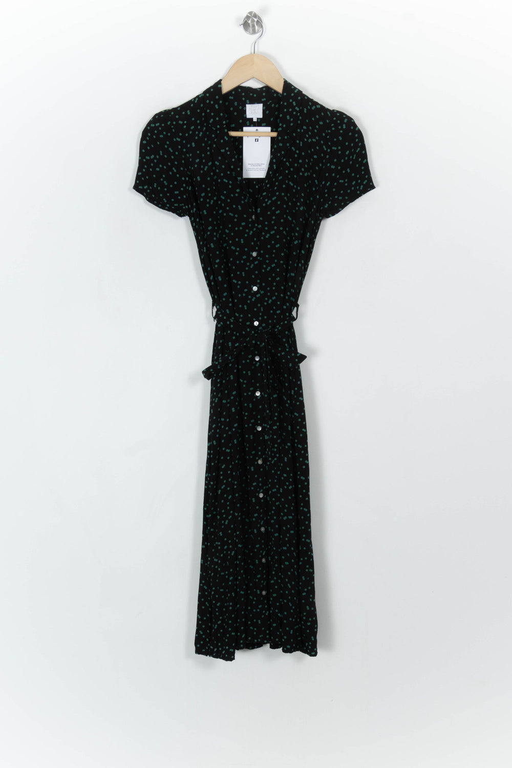 Robe Chemise Noire et Verte - Taille S/36 de la marque Karl Marc John | PARAD120375 - Vendu par Paradigme - Image 2