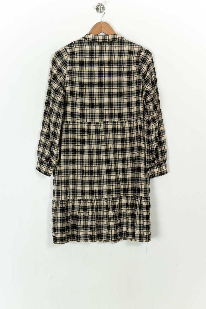 Robe Chemise Noire et Beige - Taille S/36 de la marque La Fée Maraboutée | PARAD120377 - Vendu par Paradigme - Image 5
