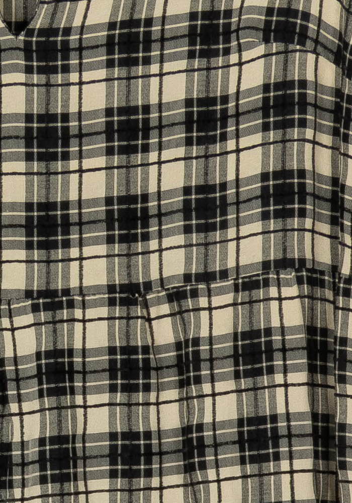 Robe Chemise Noire et Beige - Taille S/36 de la marque La Fée Maraboutée | PARAD120377 - Vendu par Paradigme - Image 3