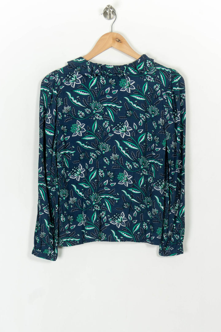 Blouse Fleurie Bleue et Verte - Taille S/36 de la marque Karl Marc John | PARAD120378 - Vendu par Paradigme - Image 5