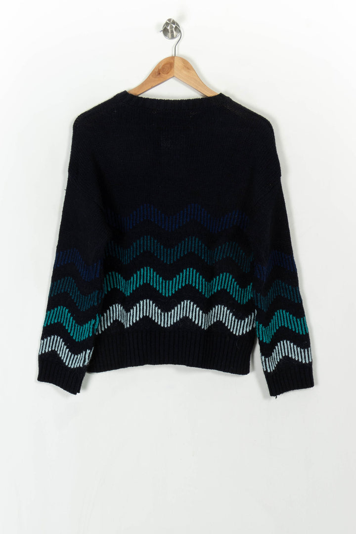 Pull Bleu et Vert - Taille S/36 de la marque La Fée Maraboutée | PARAD120381 - Vendu par Paradigme - Image 5