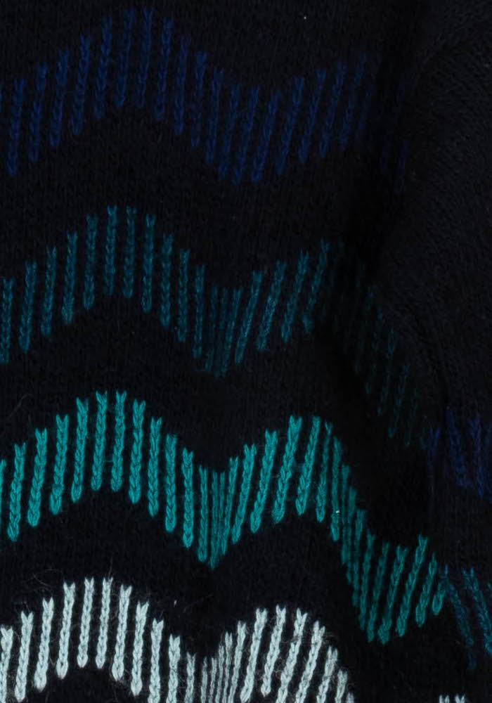 Pull Bleu et Vert - Taille S/36 de la marque La Fée Maraboutée | PARAD120381 - Vendu par Paradigme - Image 3