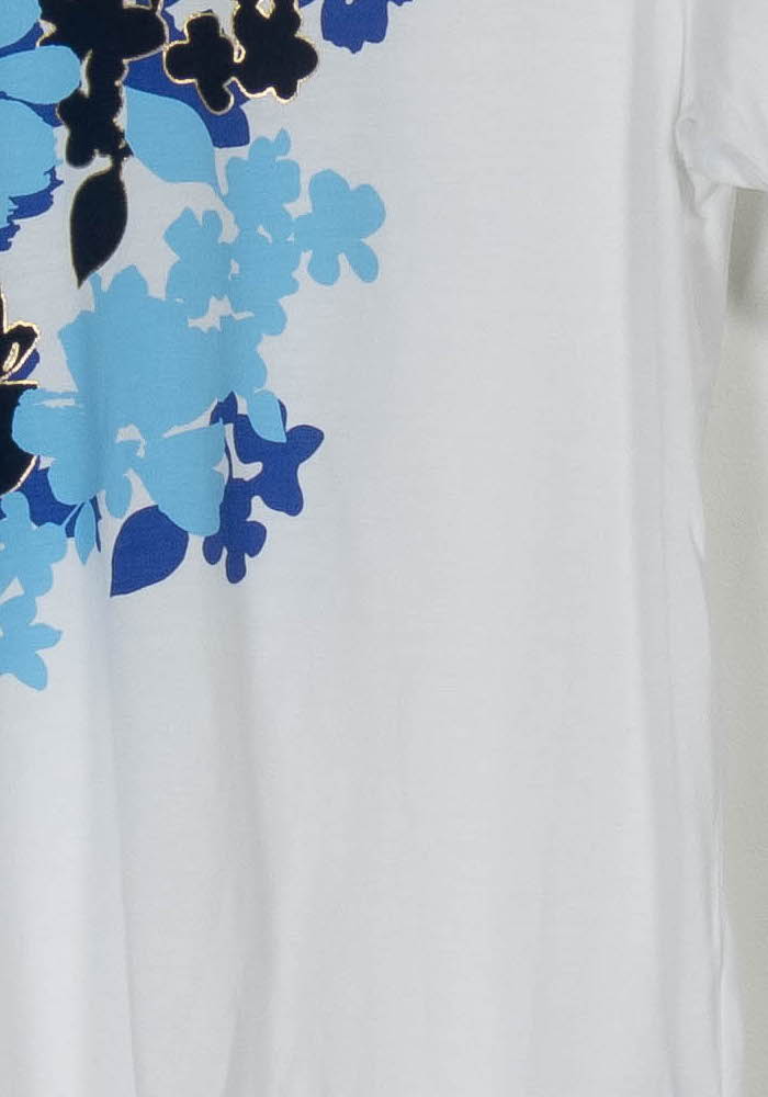 Tee-shirt Blanc et Bleu - Taille S/36 de la marque Caroll | PARAD120383 - Vendu par Paradigme - Image 3
