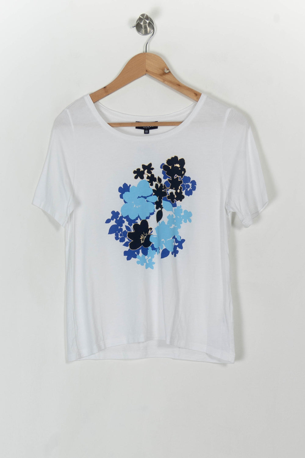 Tee-shirt Blanc et Bleu - Taille S/36 de la marque Caroll | PARAD120383 - Vendu par Paradigme - Image 2