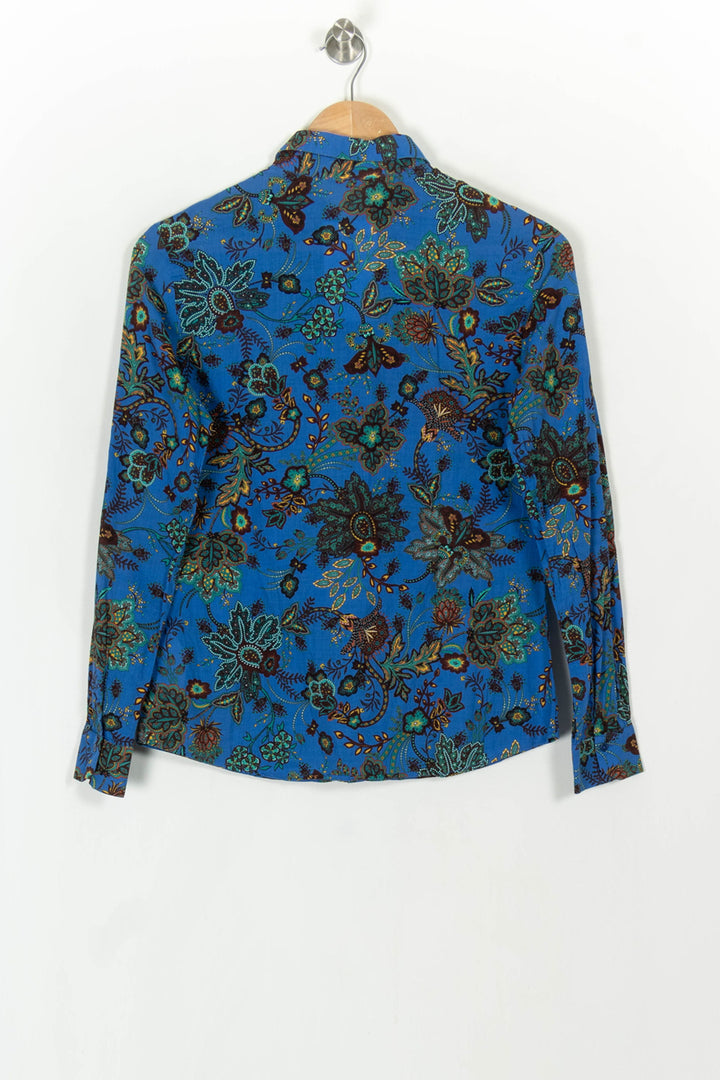 Chemise Fleurie Bleue - Taille S/36 de la marque One Step | PARAD120384 - Vendu par Paradigme - Image 5