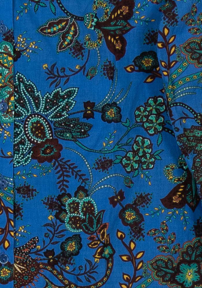 Chemise Fleurie Bleue - Taille S/36 de la marque One Step | PARAD120384 - Vendu par Paradigme - Image 3