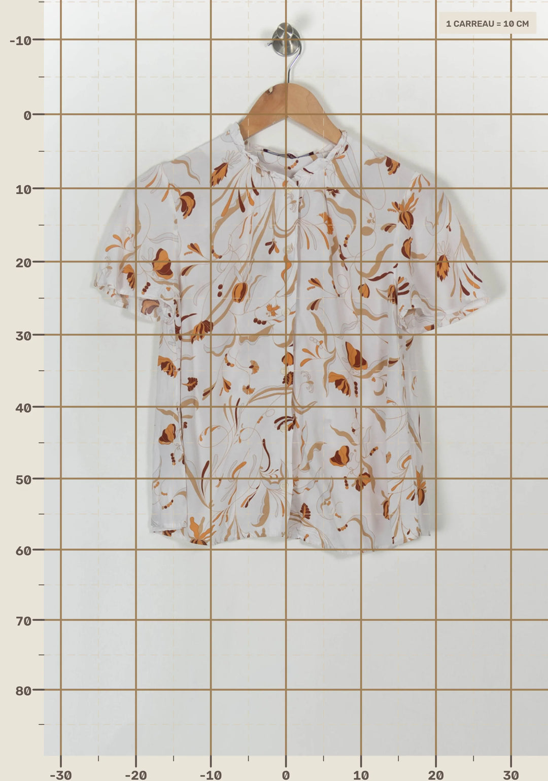 Blouse Blanche et Marron - Taille S/36 de la marque Comptoir des Cotonniers | PARAD120385 - Vendu par Paradigme - Image 4