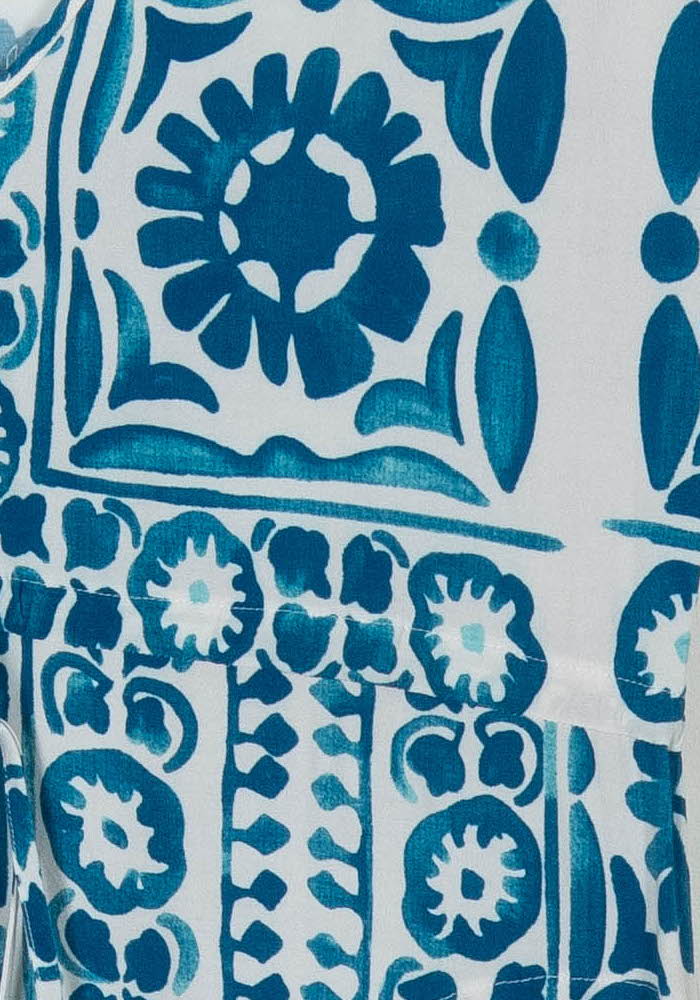 Robe Bleu et Blanc - Taille S/36 de la marque La Fée Maraboutée | PARAD120386 - Vendu par Paradigme - Image 3