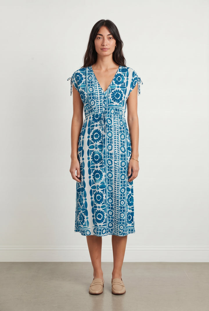 Robe Bleu et Blanc - Taille S/36 de la marque La Fée Maraboutée | PARAD120386 - Vendu par Paradigme - Image 1