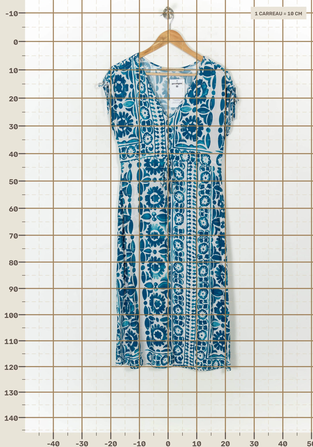 Robe Bleu et Blanc - Taille S/36 de la marque La Fée Maraboutée | PARAD120386 - Vendu par Paradigme - Image 4