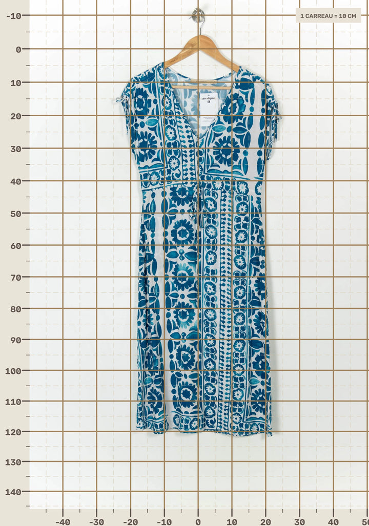 Robe Bleu et Blanc - Taille S/36 de la marque La Fée Maraboutée | PARAD120386 - Vendu par Paradigme - Image 4
