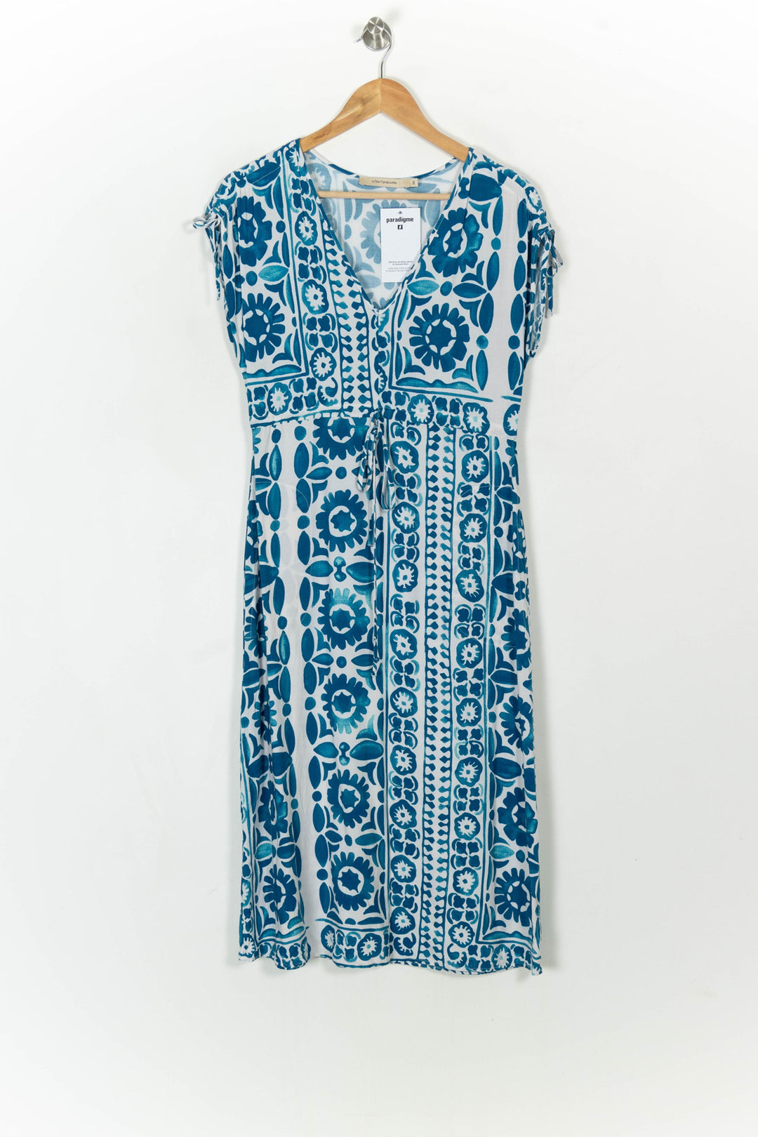 Robe Bleu et Blanc - Taille S/36 de la marque La Fée Maraboutée | PARAD120386 - Vendu par Paradigme - Image 2